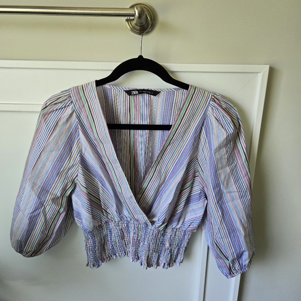 Zara Rainbow Crop Blouse #36